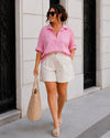 Blouse met bloemenmotief Fiev Roze