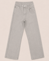 Redseventy | Wide leg jeans schuine knoop Josy-5 Taupe