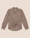 Blouse met strik Evelyn Taupe