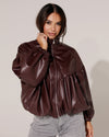 Leatherlook jacket Missy Aubergine