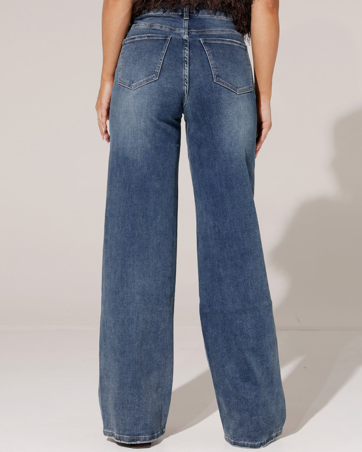 Laulia | Straight jeans TALL Siss-5 Donkerblauw