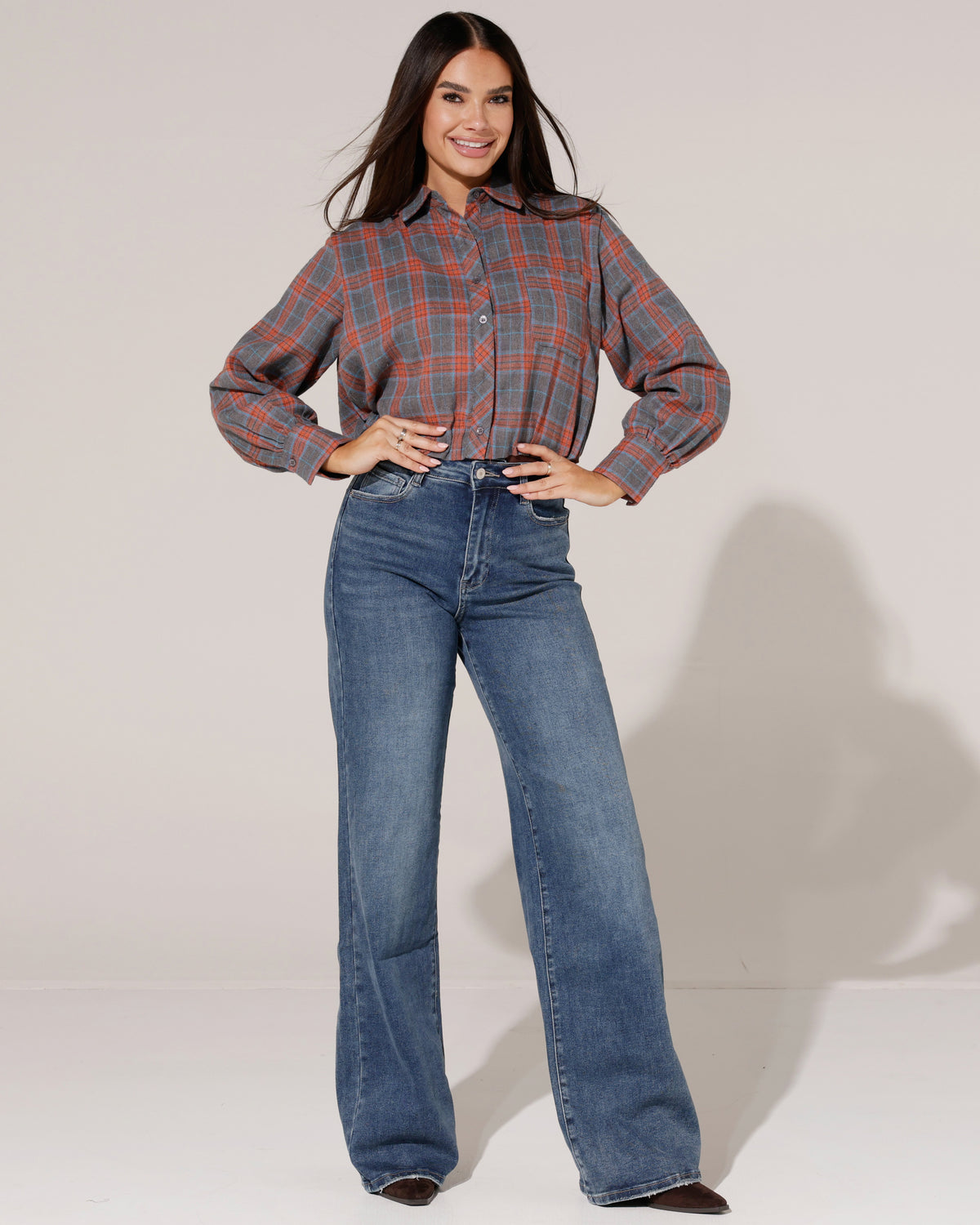 Laulia | Straight jeans TALL Siss-5 Donkerblauw