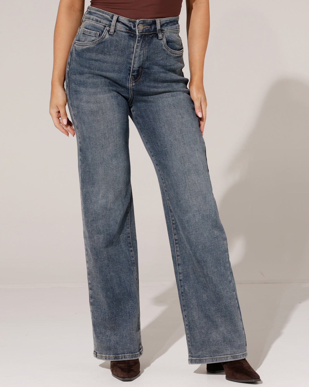 VS Miss | Wide leg jeans Renske Donkerblauw
