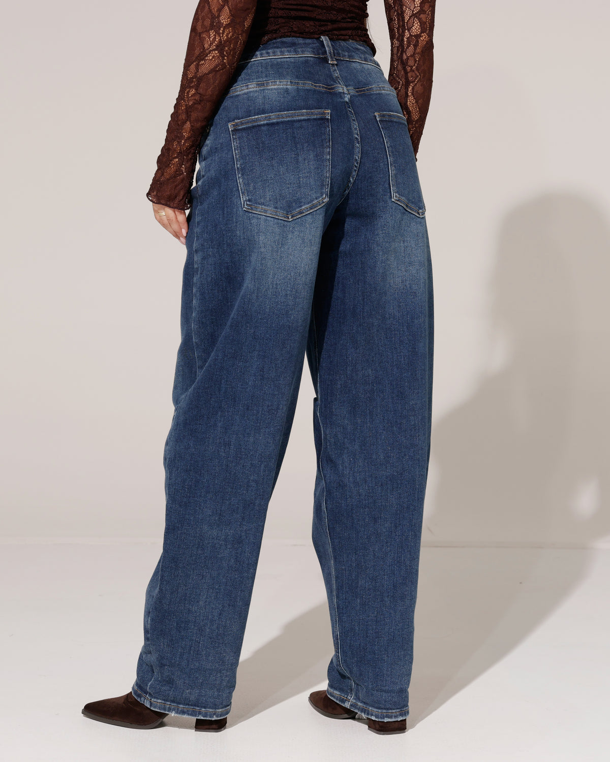 Laulia | Ballon jeans Anne-2 Donkerblauw