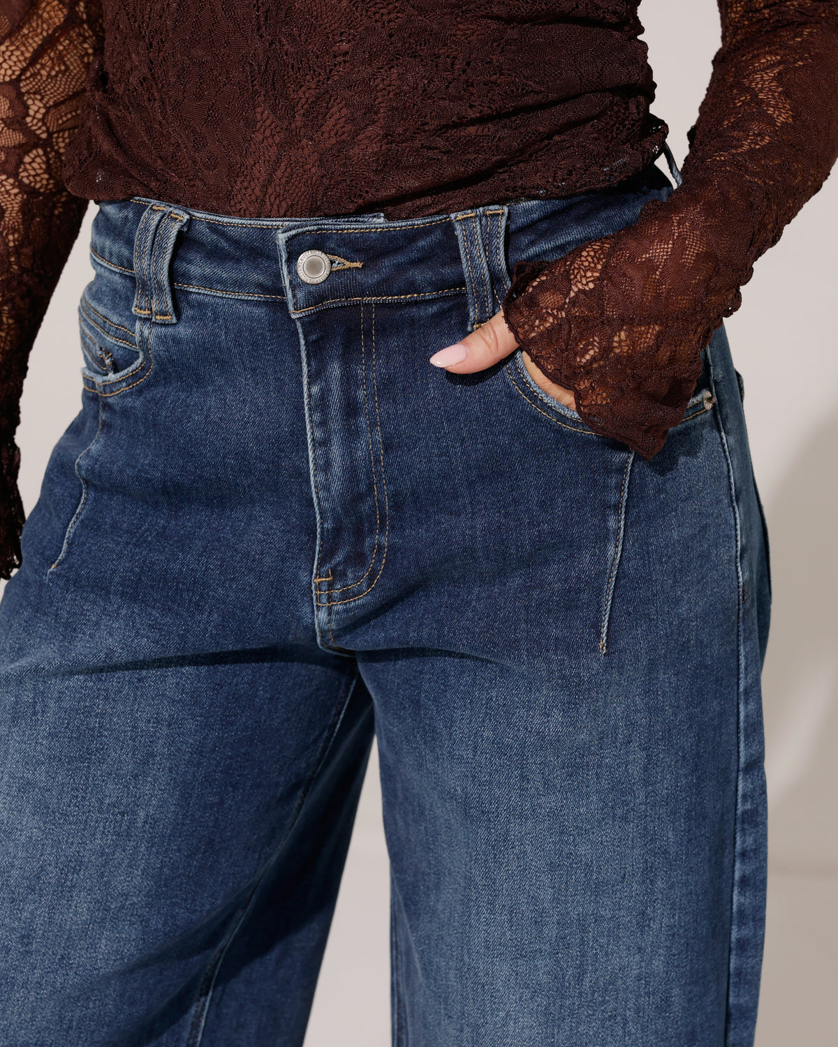 Laulia | Ballon jeans Anne-2 Donkerblauw