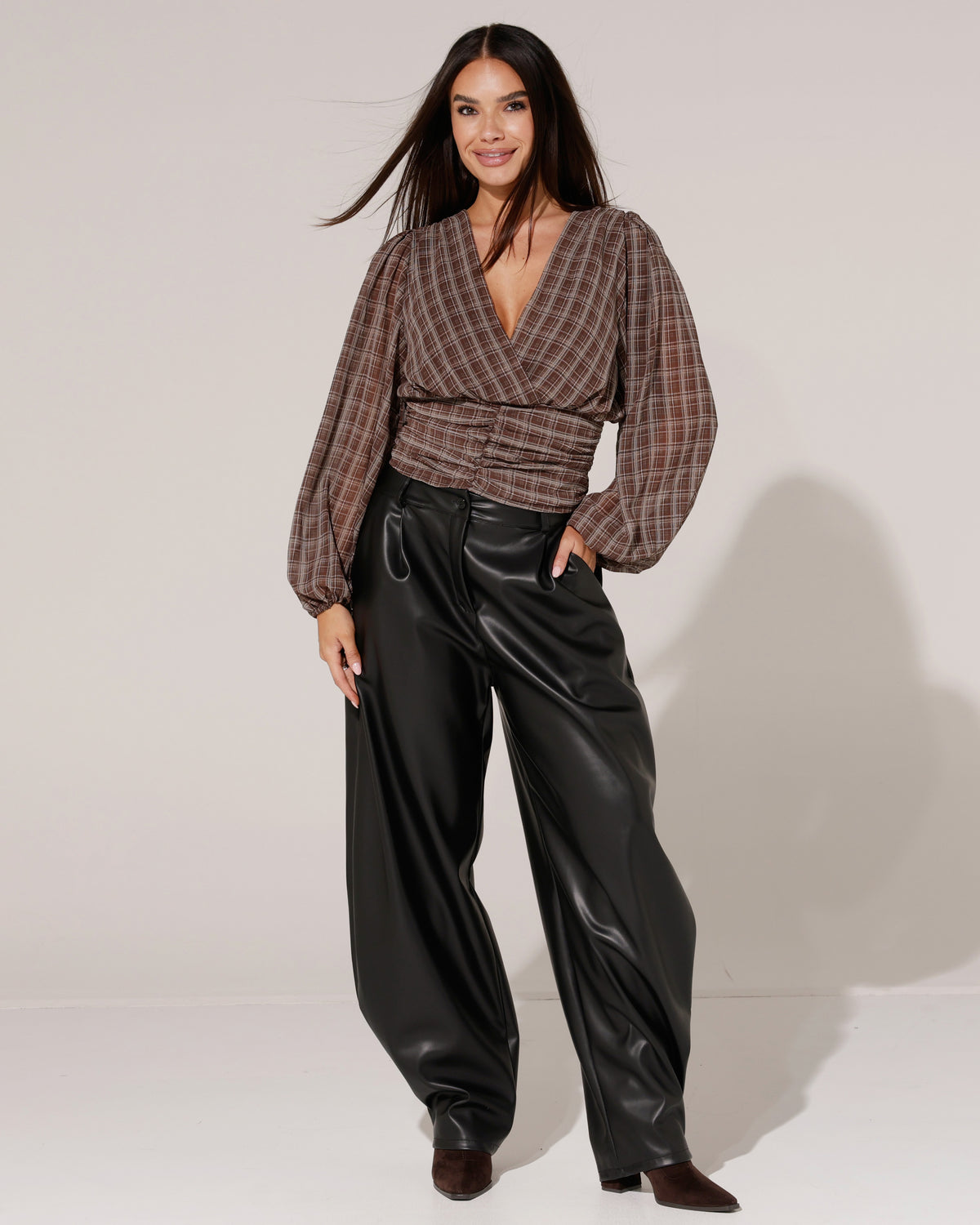 Geruite top Ilse Bruin