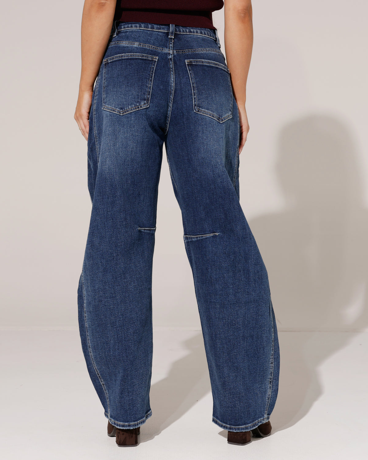 Laulia | Barrel jeans Bobby Donkerblauw