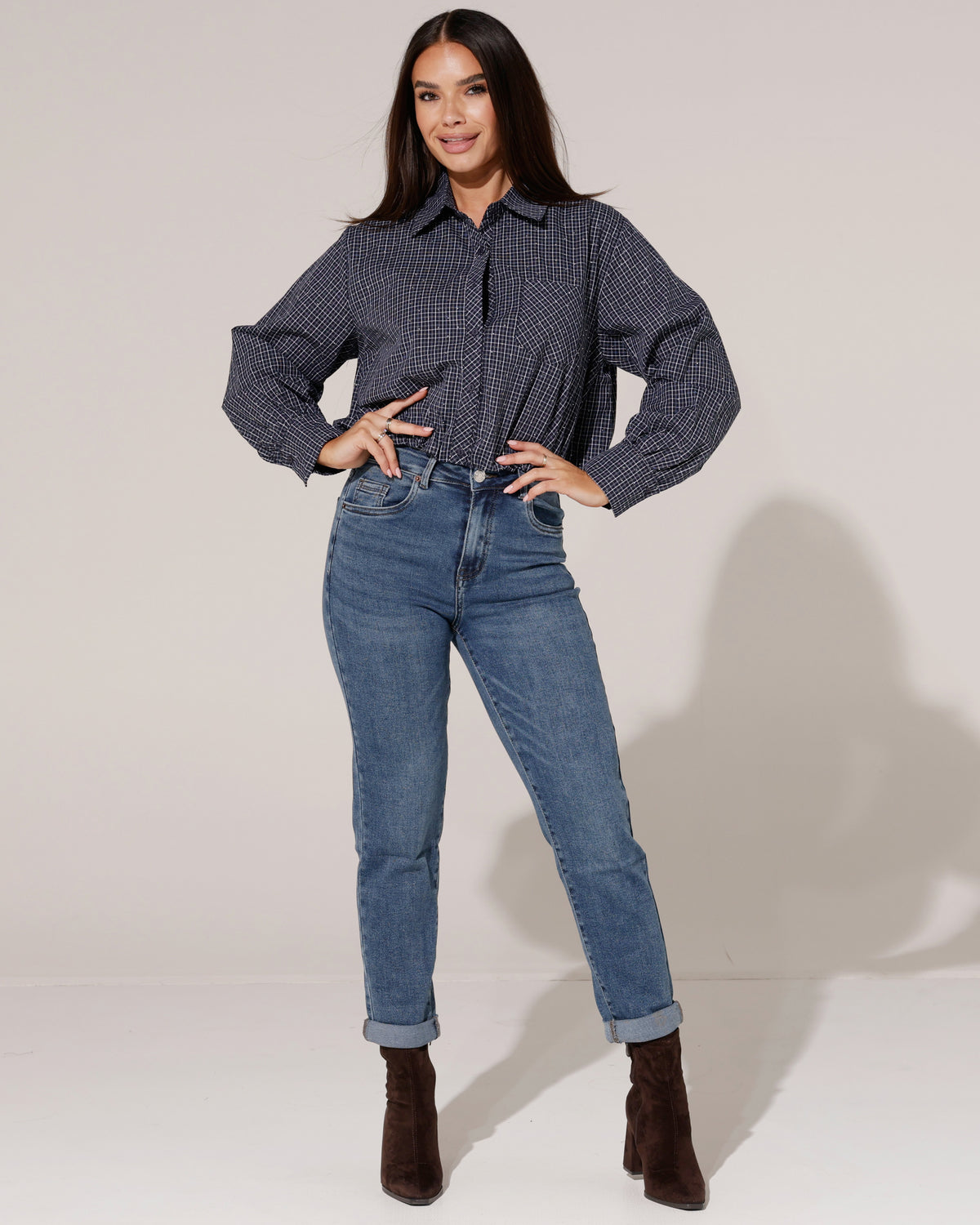 VS Miss | Mom jeans Lizzy Donkerblauw