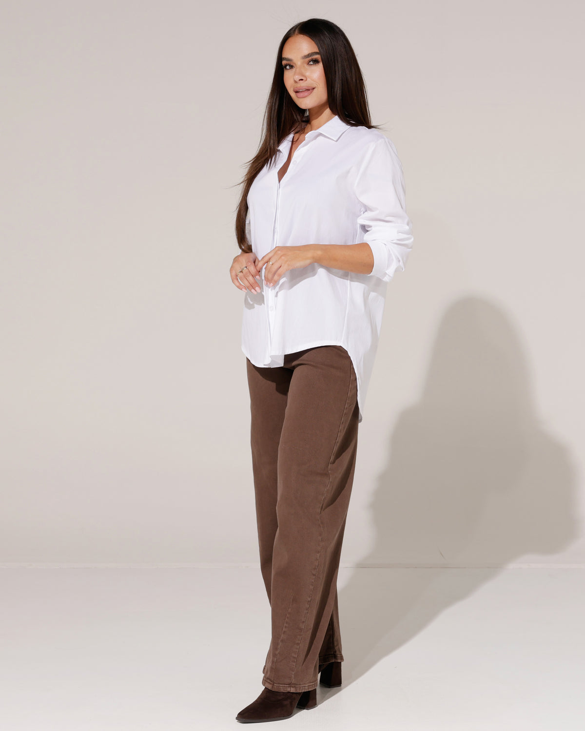 Lange blouse Selena Wit