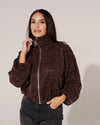 Bomberjacket van kant Feline Bruin