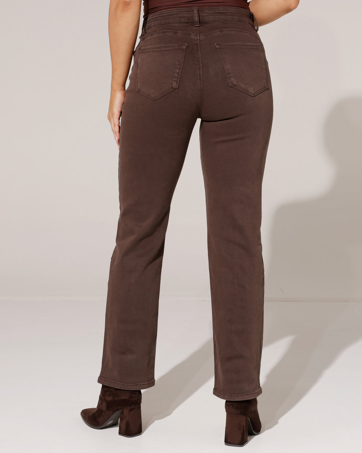 Ana & Lucy | Straight jeans Elia Donkerbruin