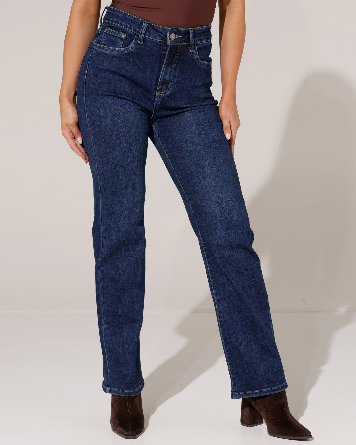 Ana & Lucy | Staright jeans Pien-4 Donkerblauw