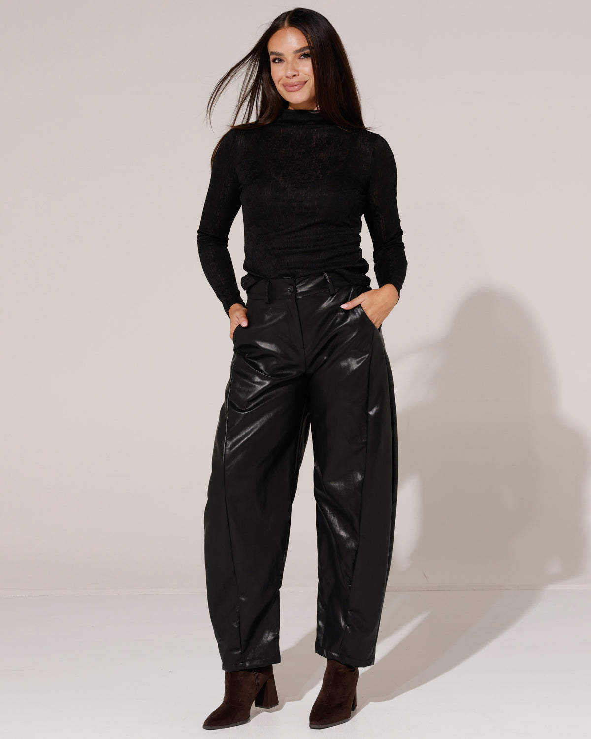 Mesh top Roxy Zwart