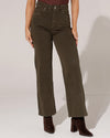 Redseventy | Wide leg jeans Kirsten-19 Donkergroen