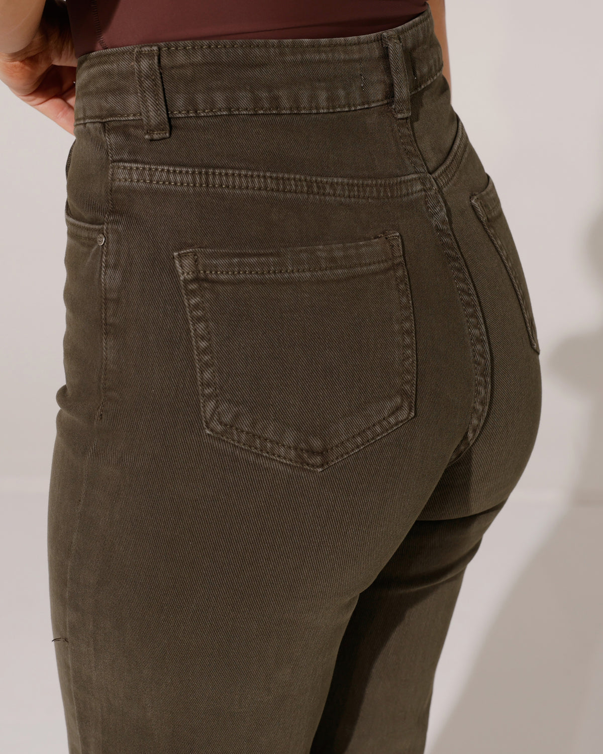 Redseventy | Wide leg jeans Kirsten-19 Donkergroen