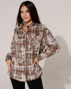 Geruite blouse met strass Jermaine Bruin