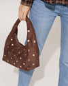 Suede-look Tas Melaniey Bruin