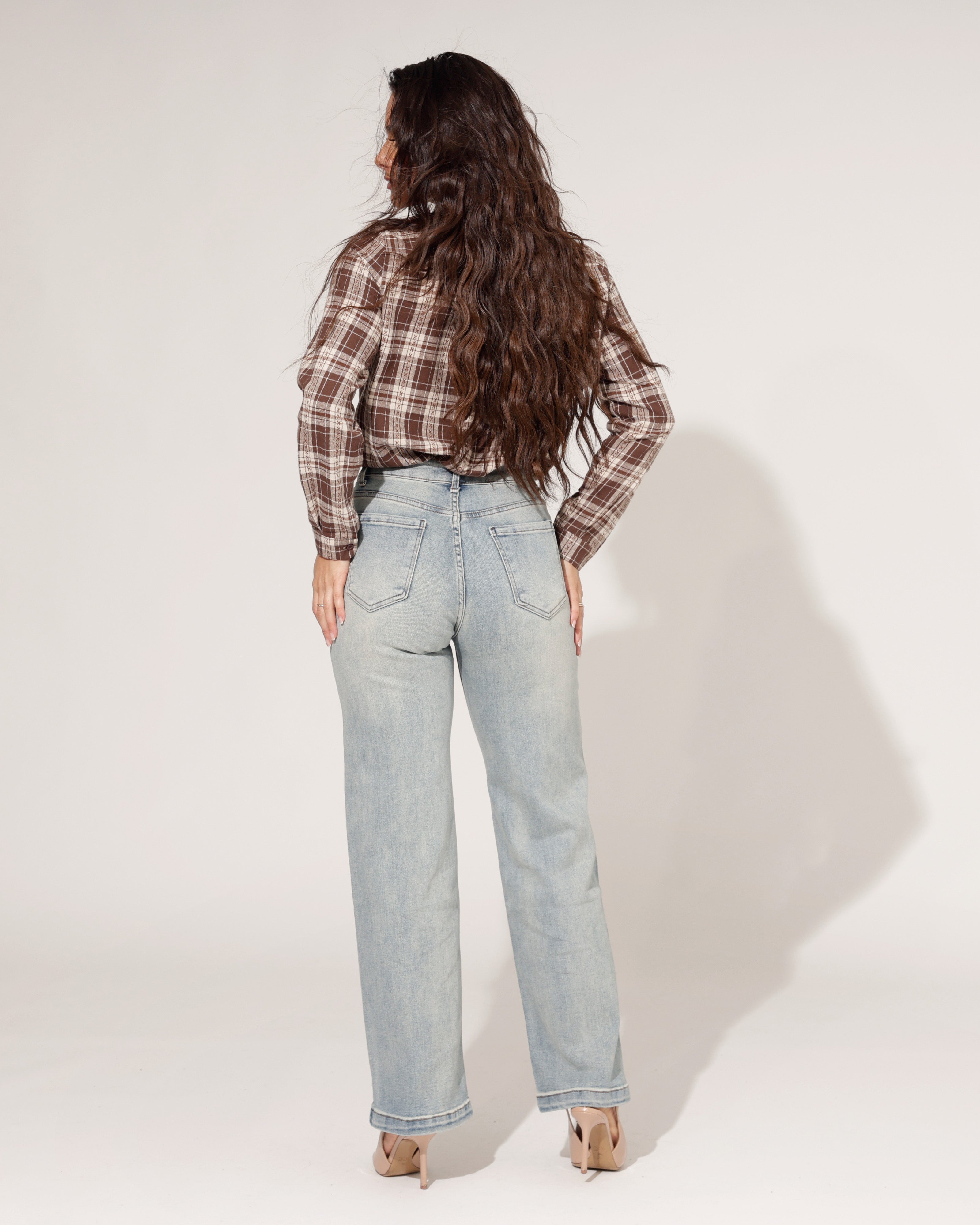 Folyrose | Wide leg jeans Amber Blauw