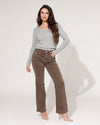 Folyrose | Wide leg jeans Sofia-I3 Bruin