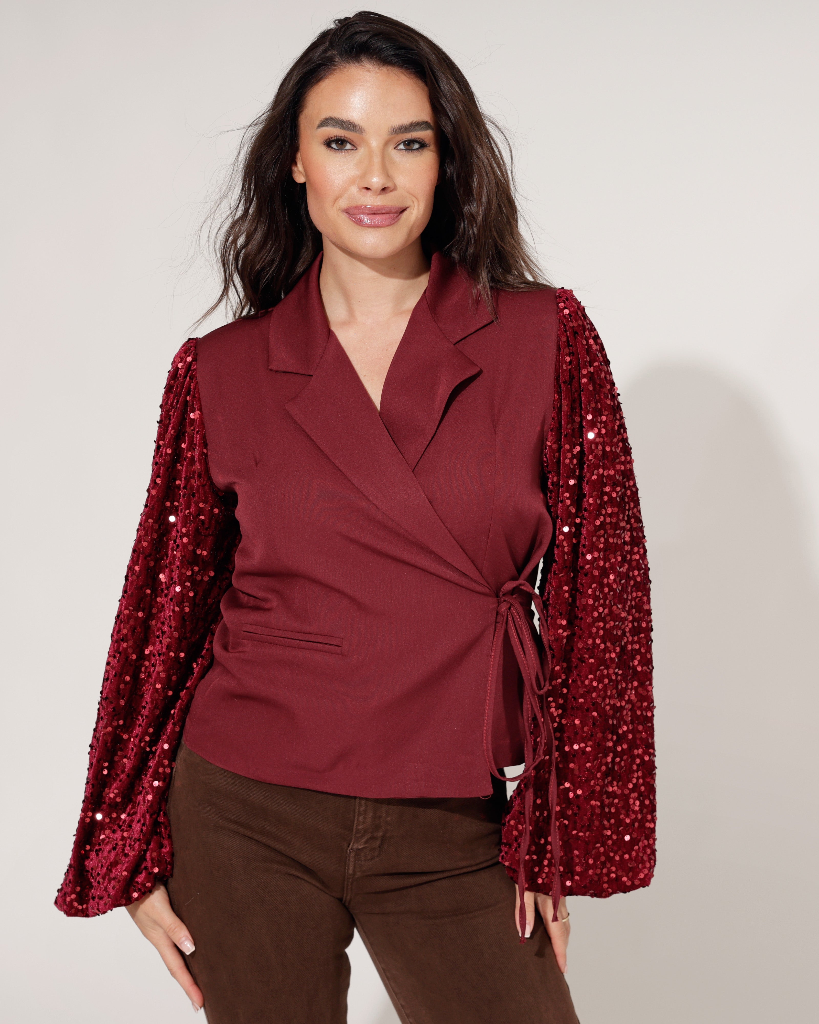 Blazer Paisley Bordeaux