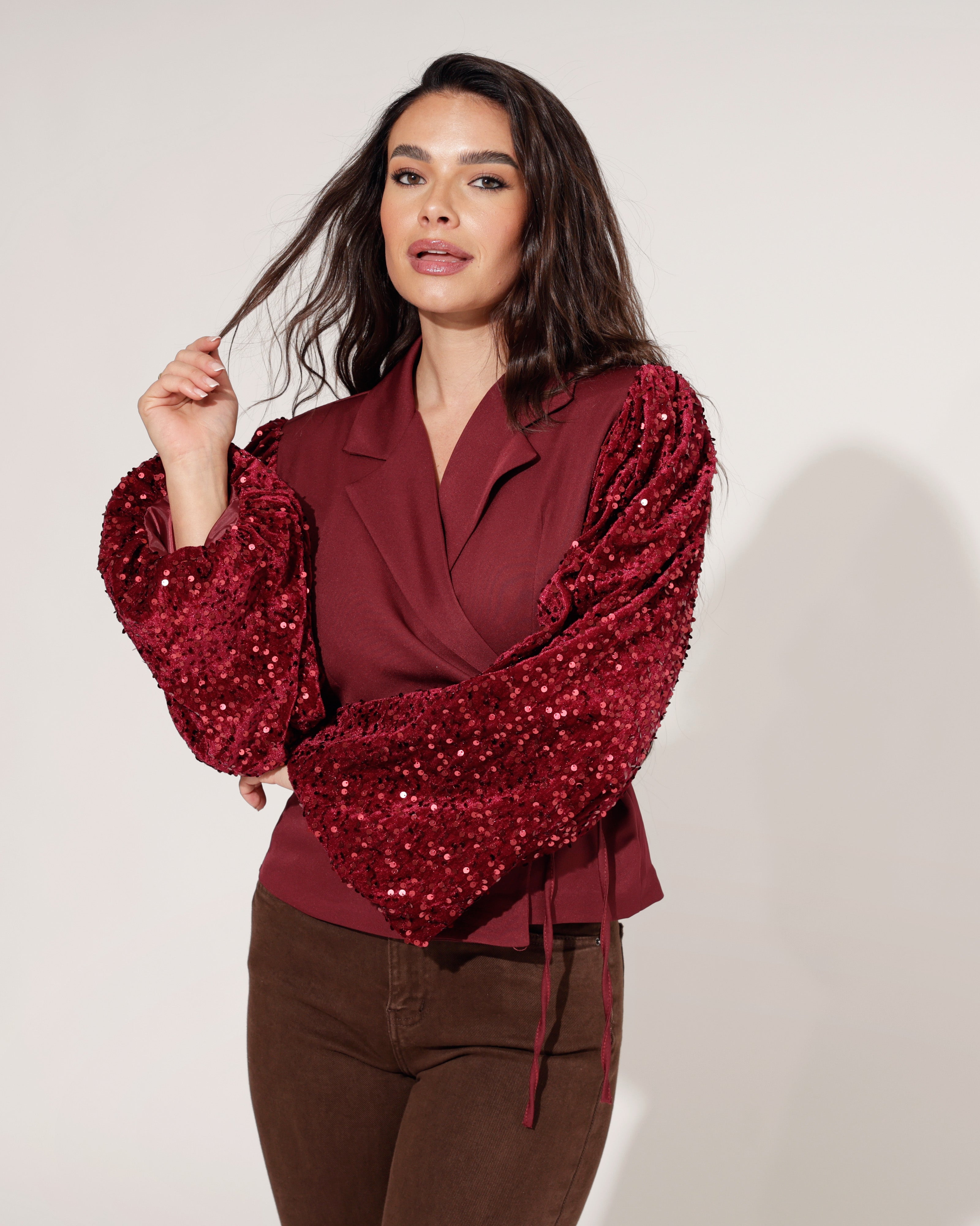 Blazer Paisley Bordeaux