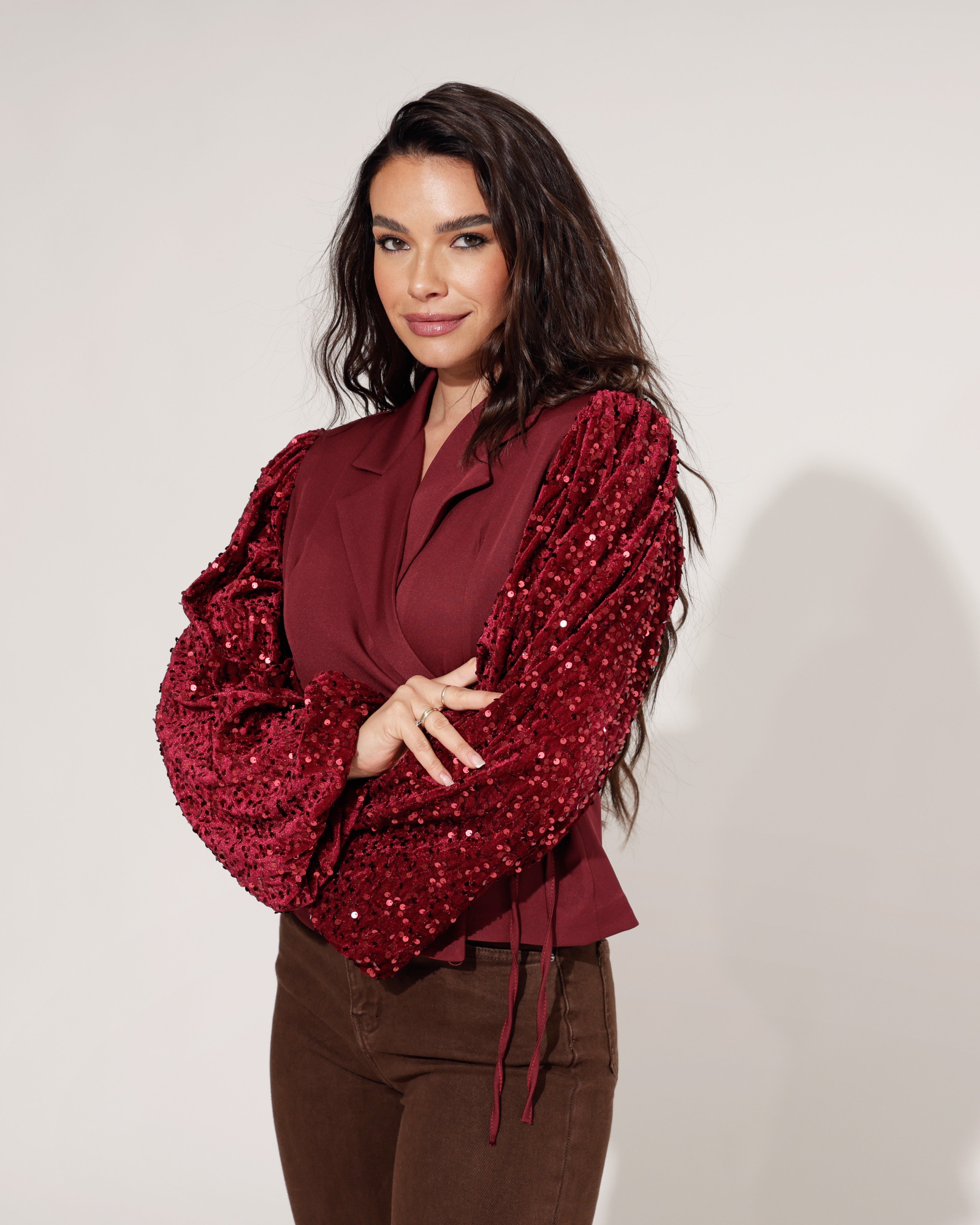 Blazer Paisley Bordeaux