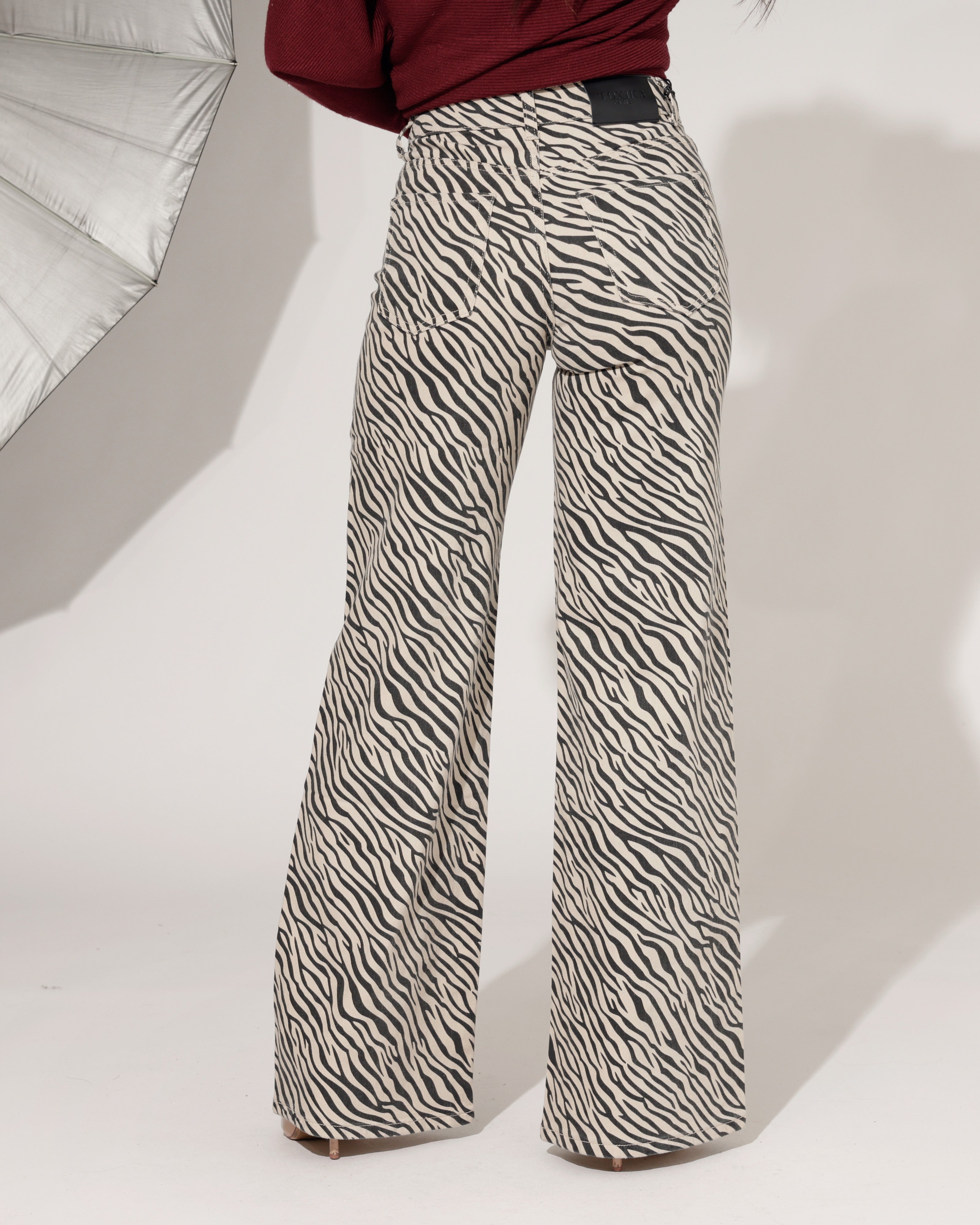 Toxik | Wide leg jeans Zinzi Beige