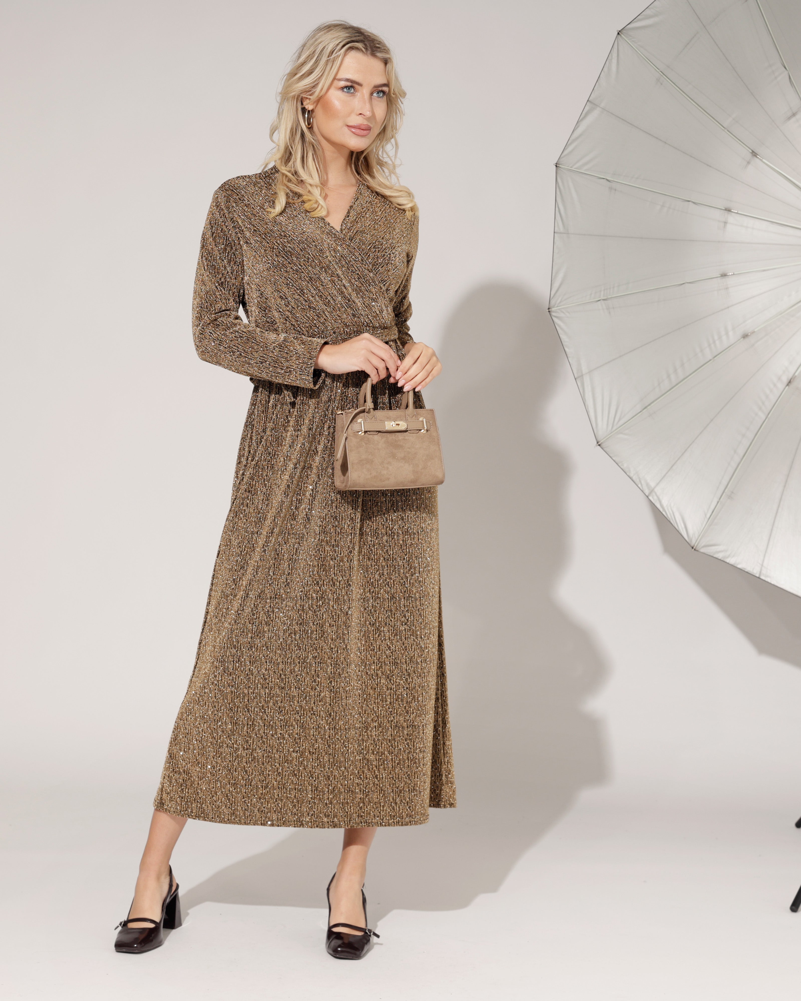 Lange glitter jurk Jonny Goud