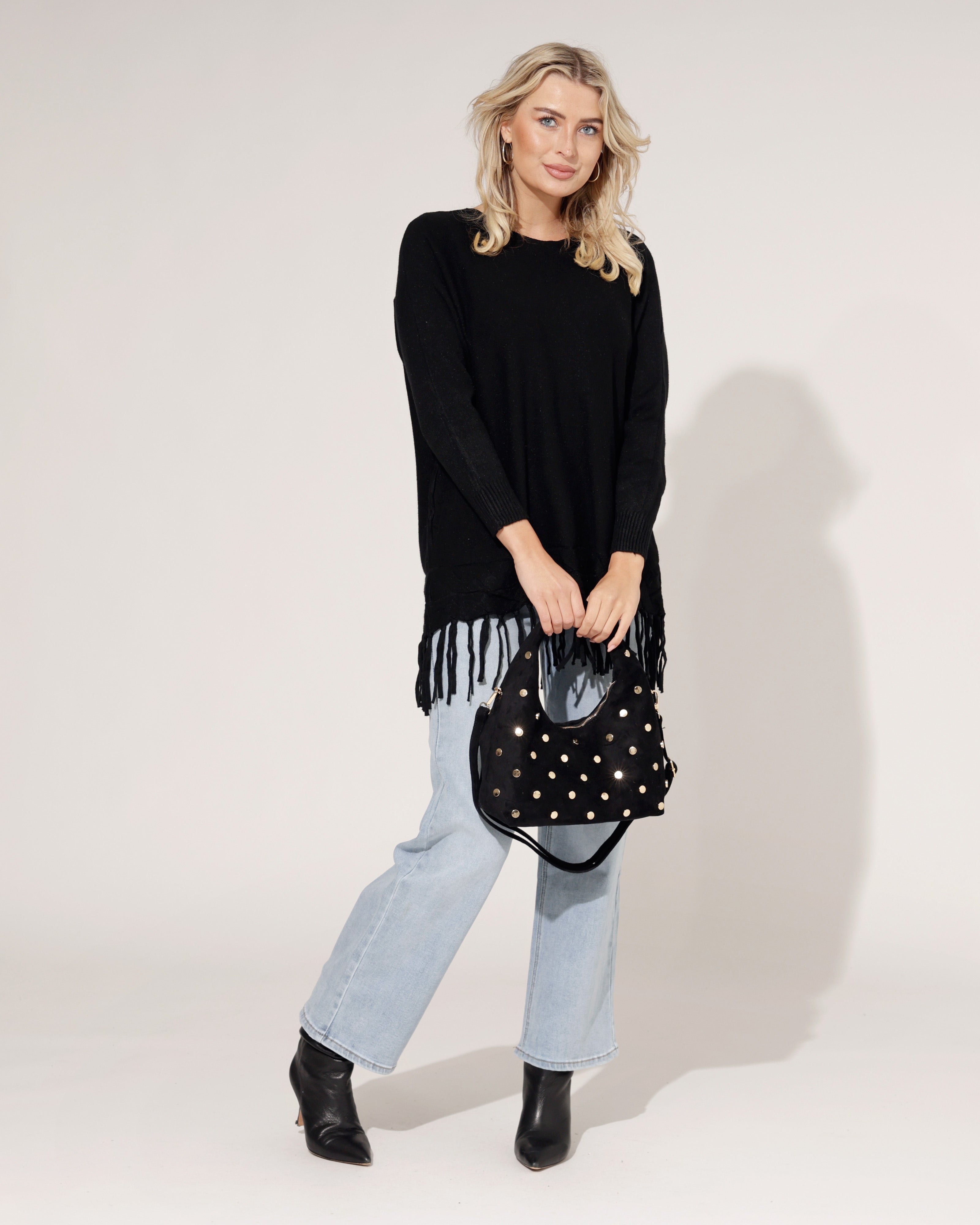 Suede-look Tas Melaniey Zwart