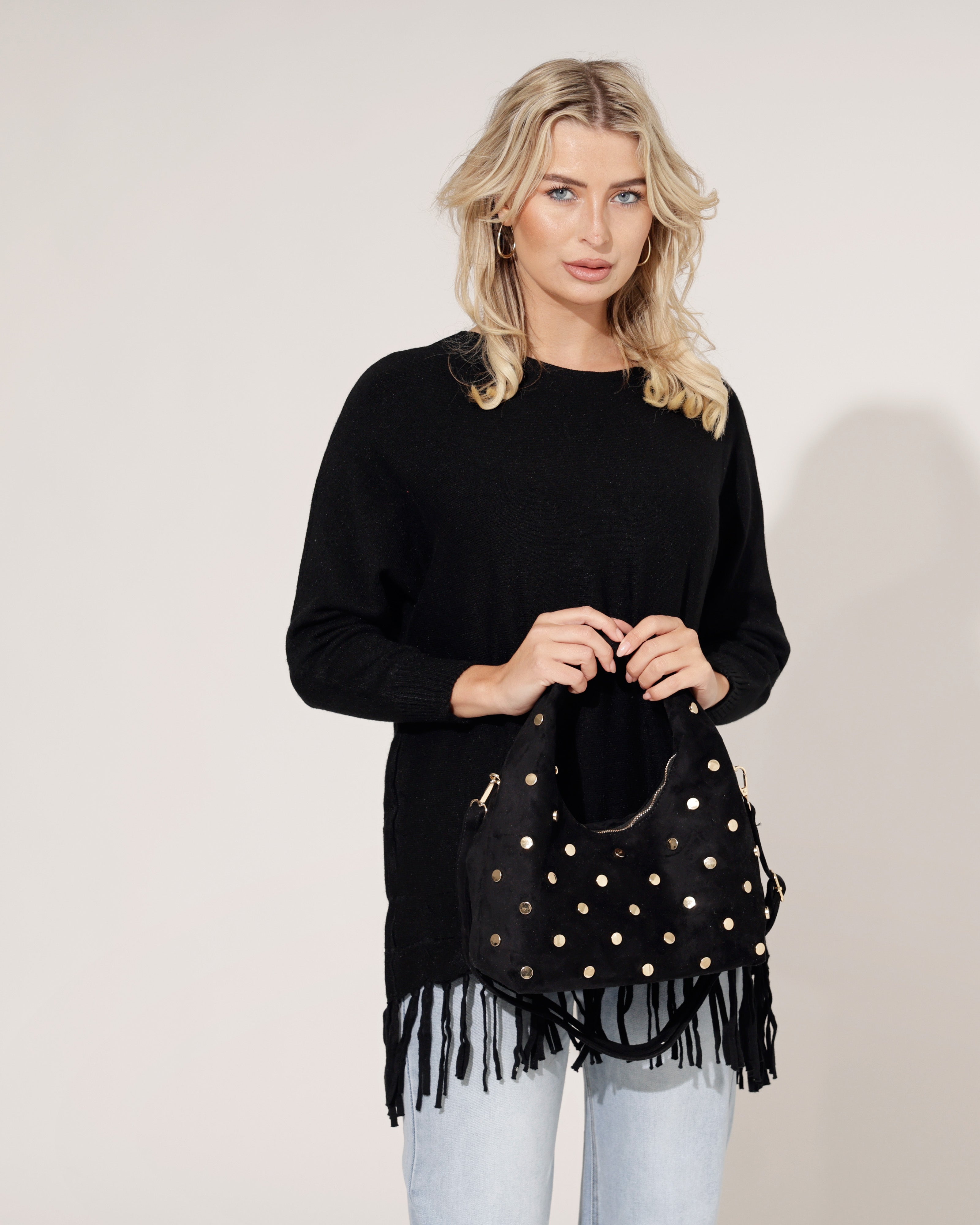 Suede-look Tas Melaniey Zwart