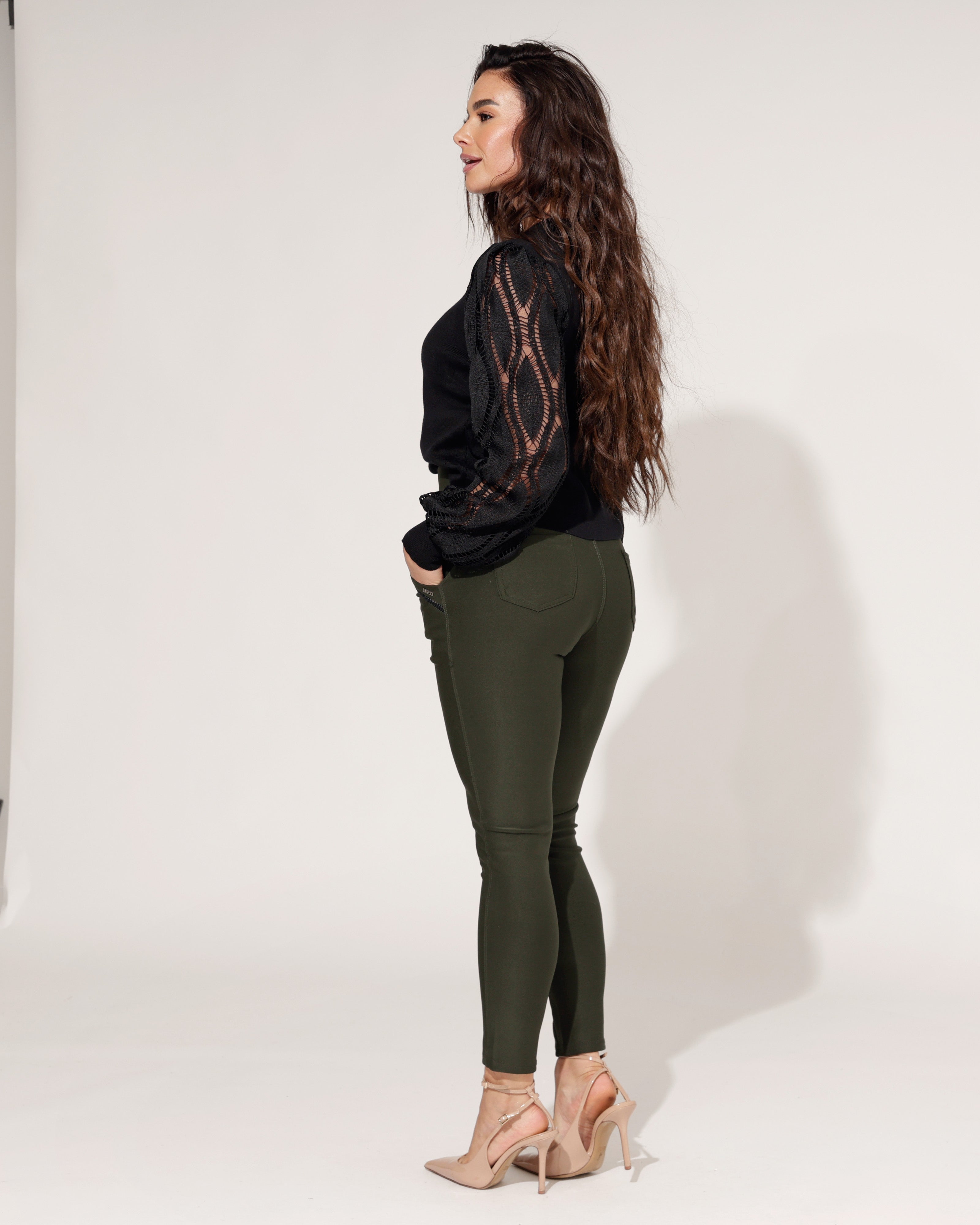 Yu & Me | Broek Livia Donkergroen