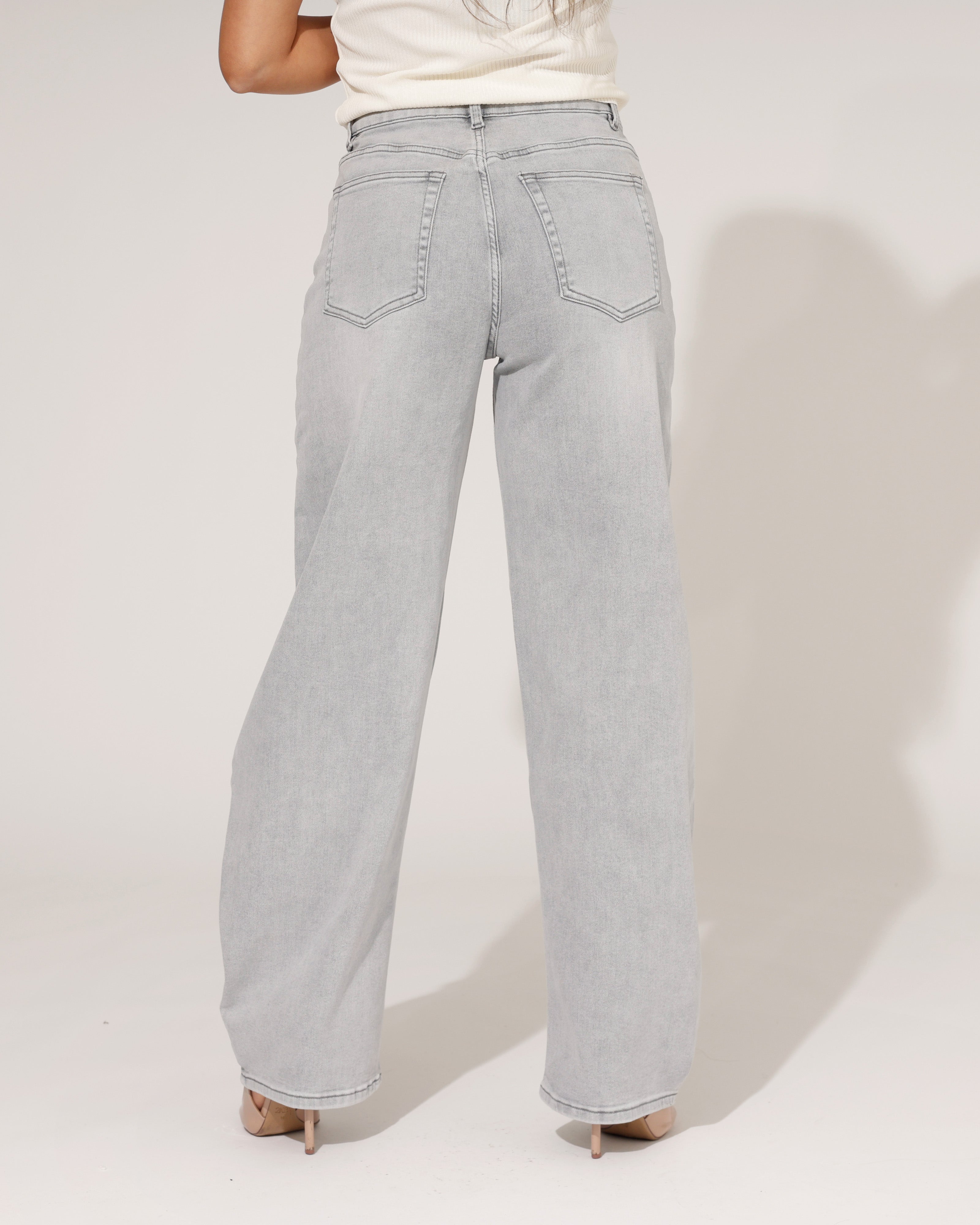 Laulia | Barrel jeans Shanice-2 Grijs