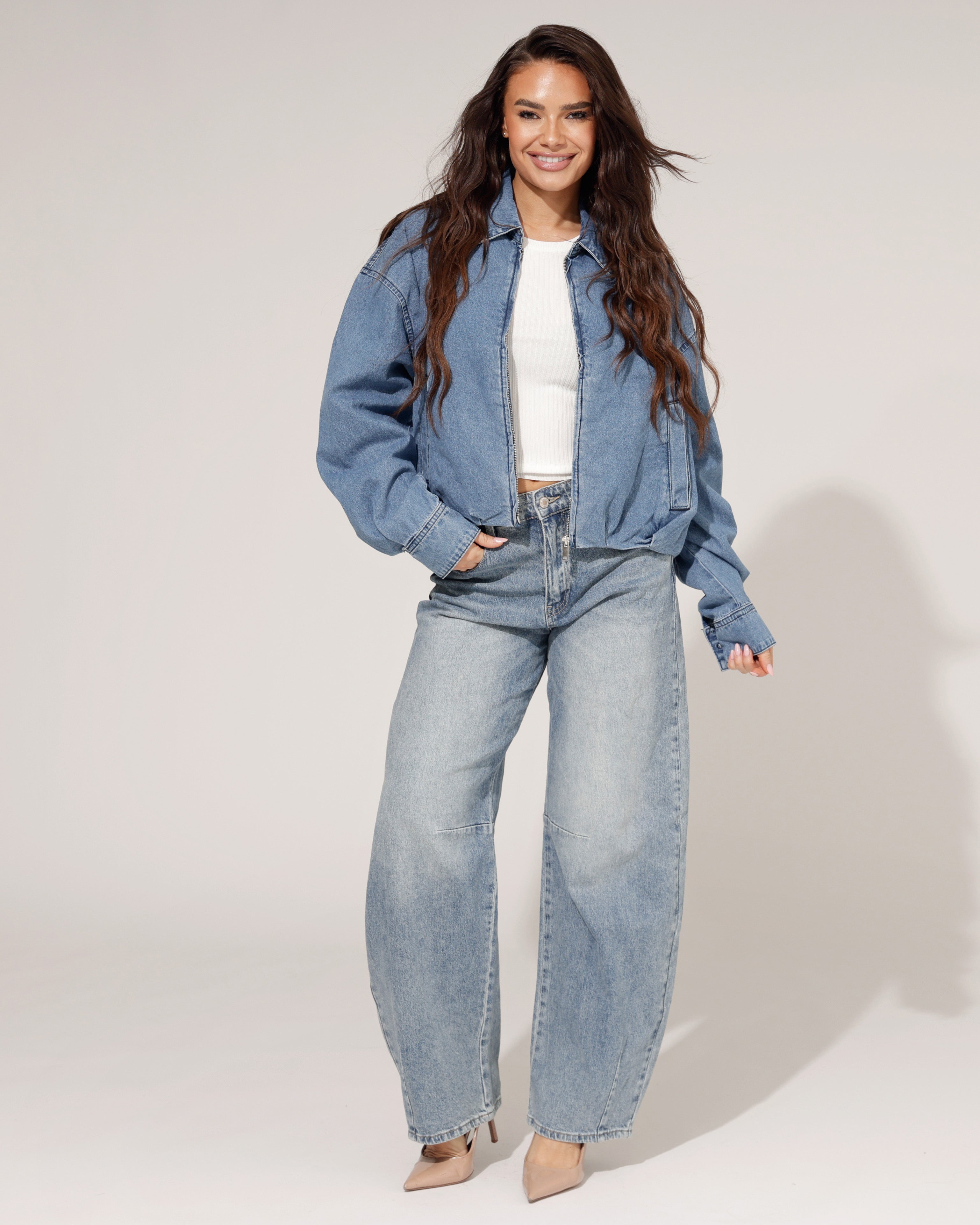 Laulia | Barrel jeans Silly Blauw