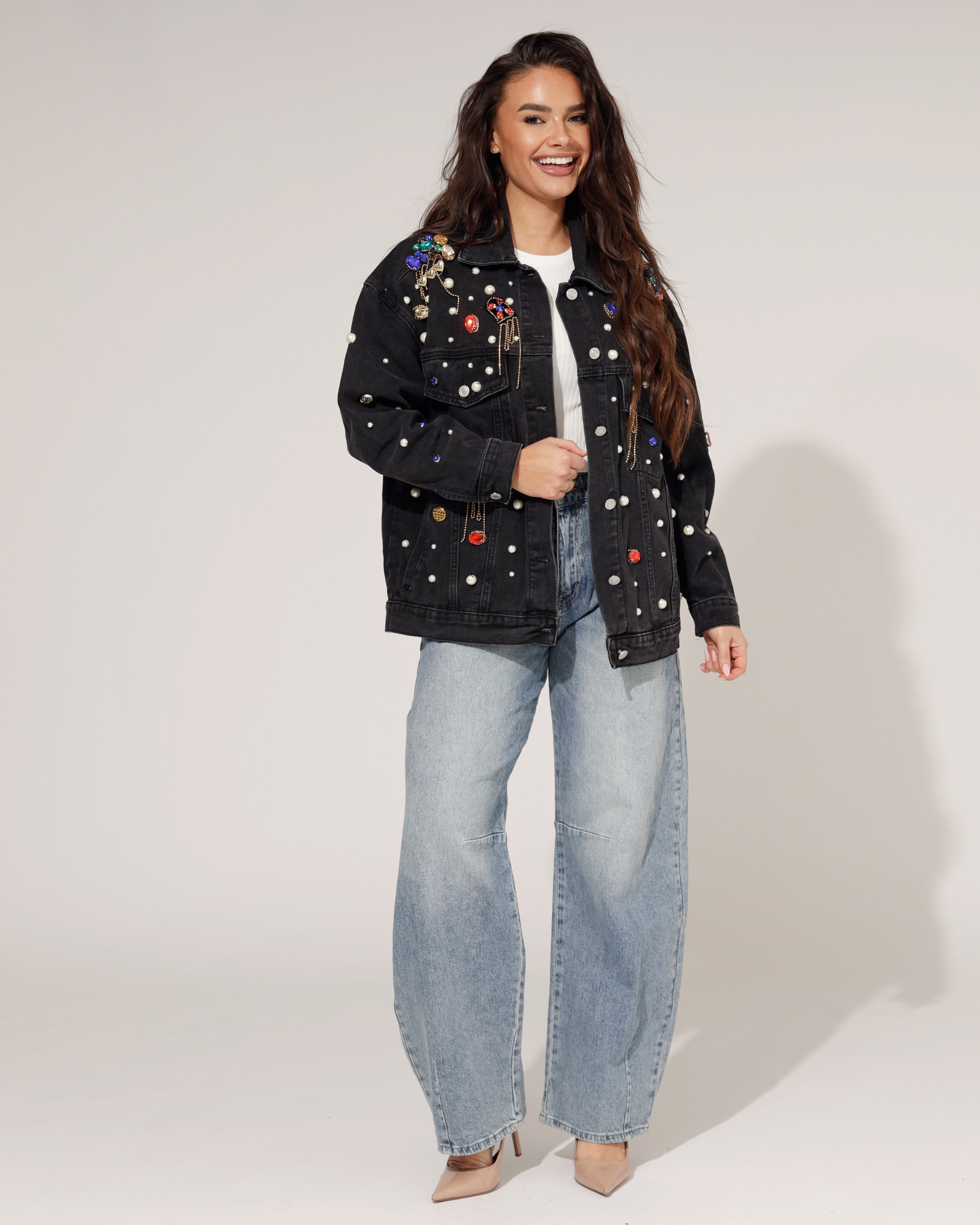 Spijkerjacket Felice Zwart