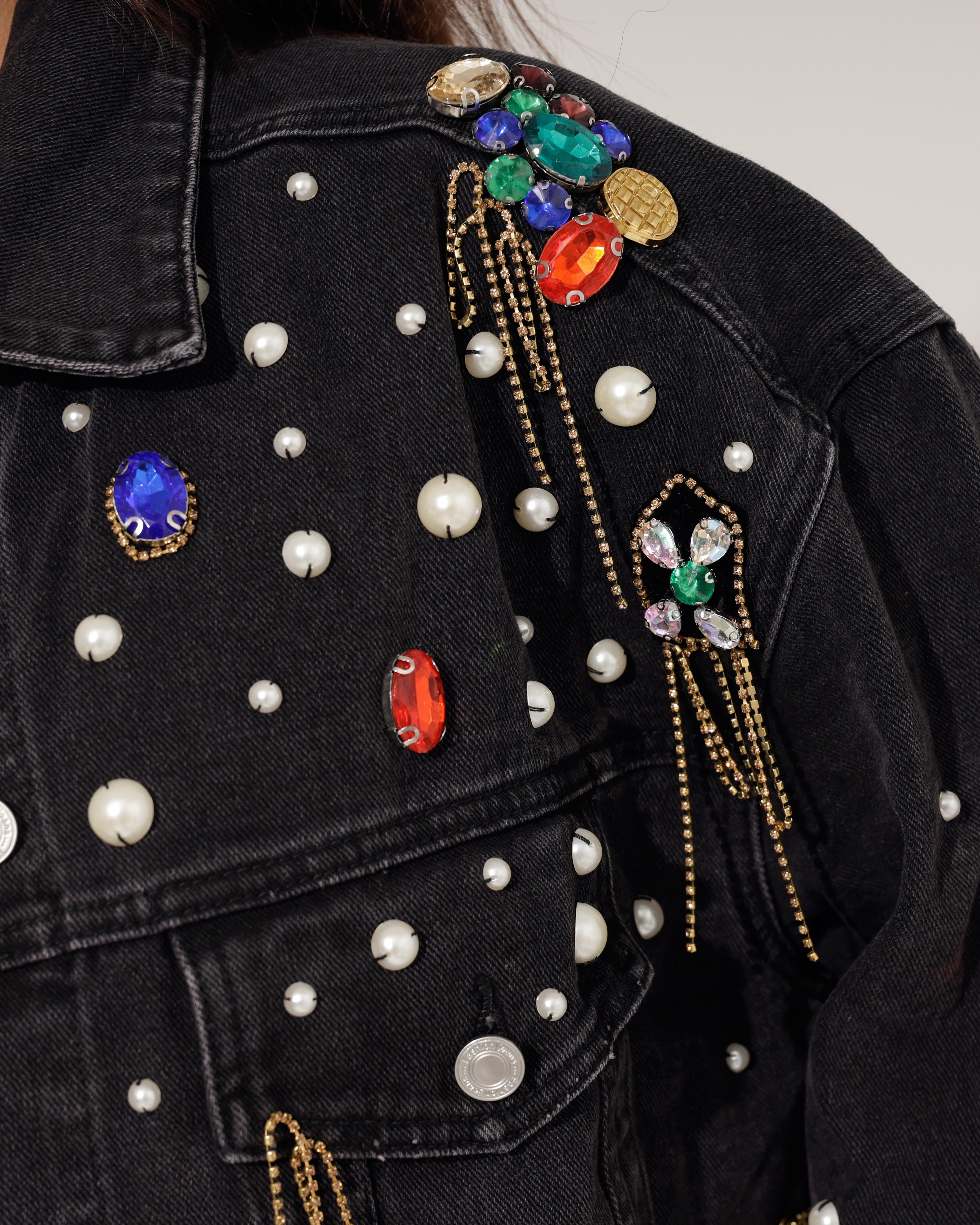 Spijkerjacket Felice Zwart