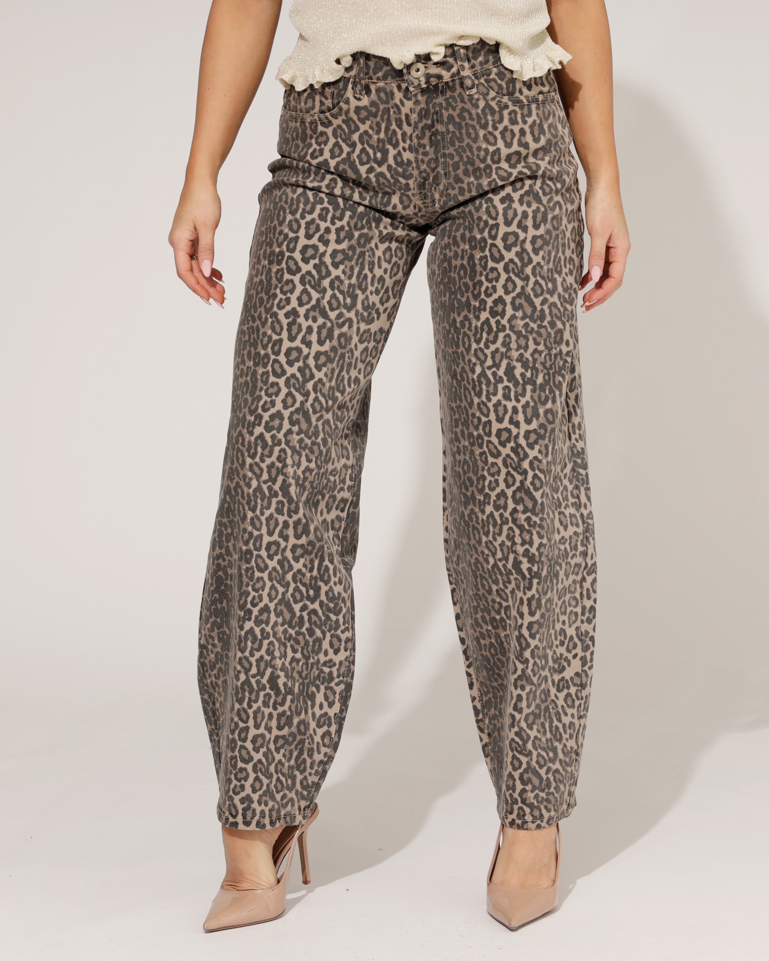 Panter barrel jeans dames Laulia full length - voorkant 3