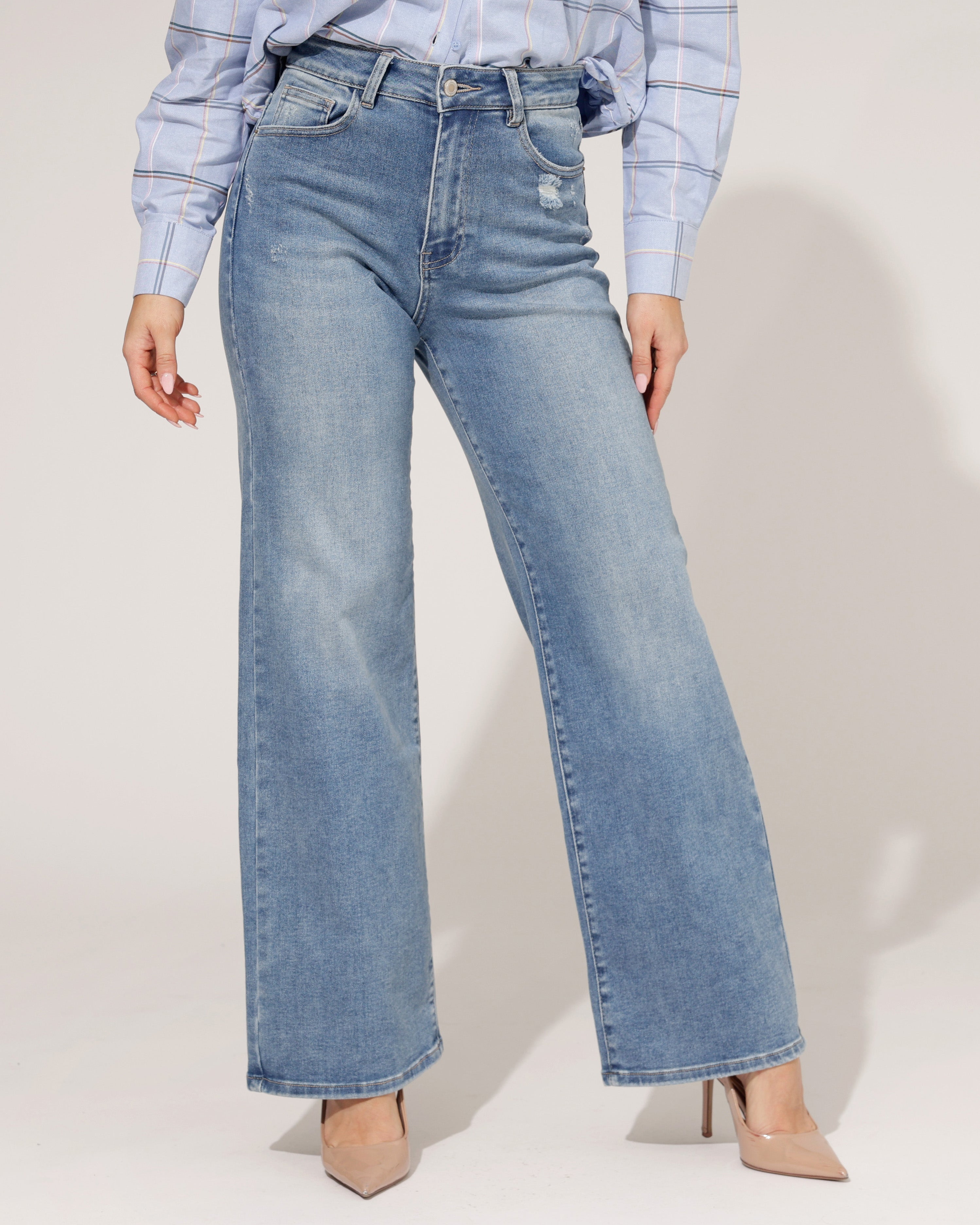 Laulia | Straight jeans Sindey-8 Blauw
