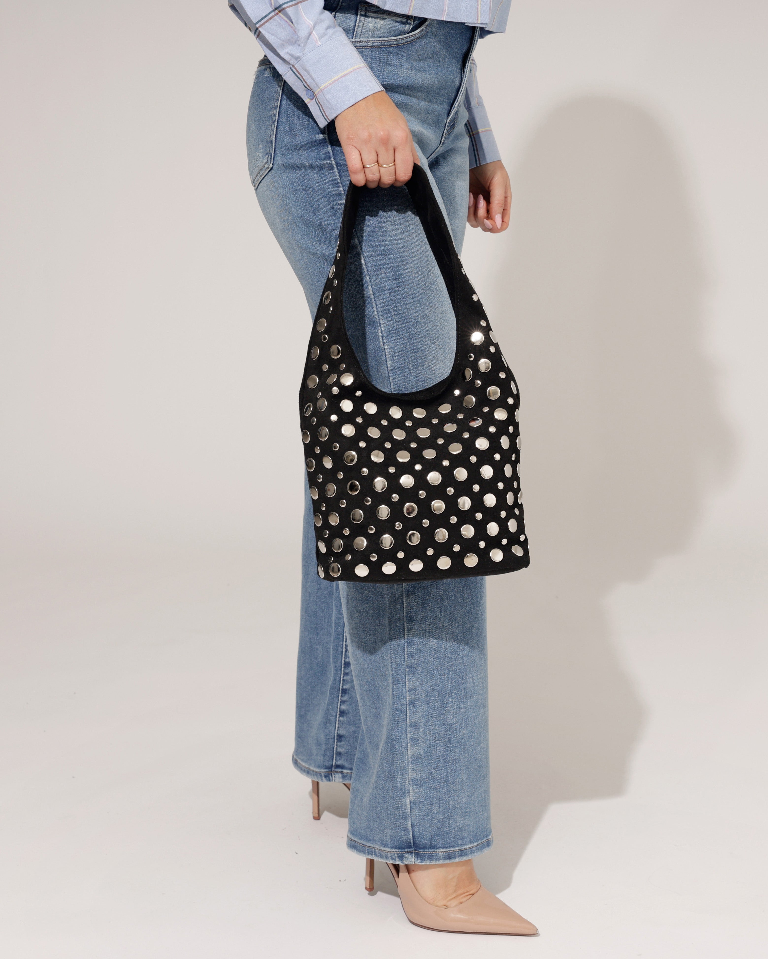 Suede-look Tas Nelaya Zwart