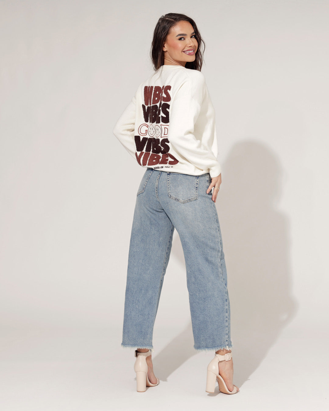 Queen Hearts | Barrel jeans Yazz-1 Blauw