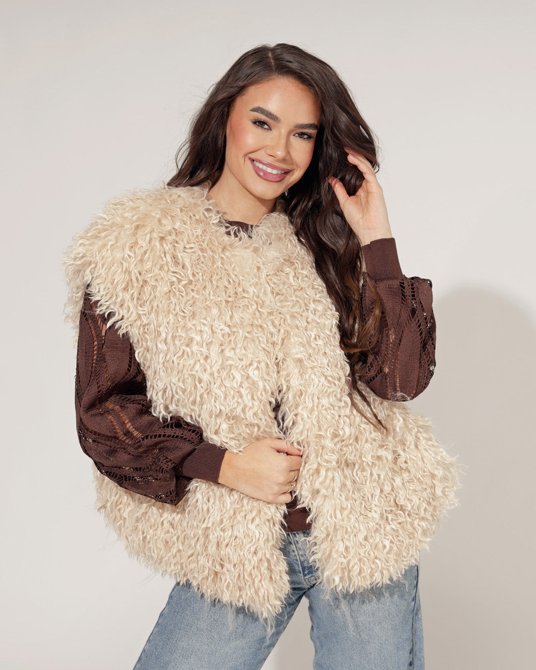Bontgilet Felicity Beige