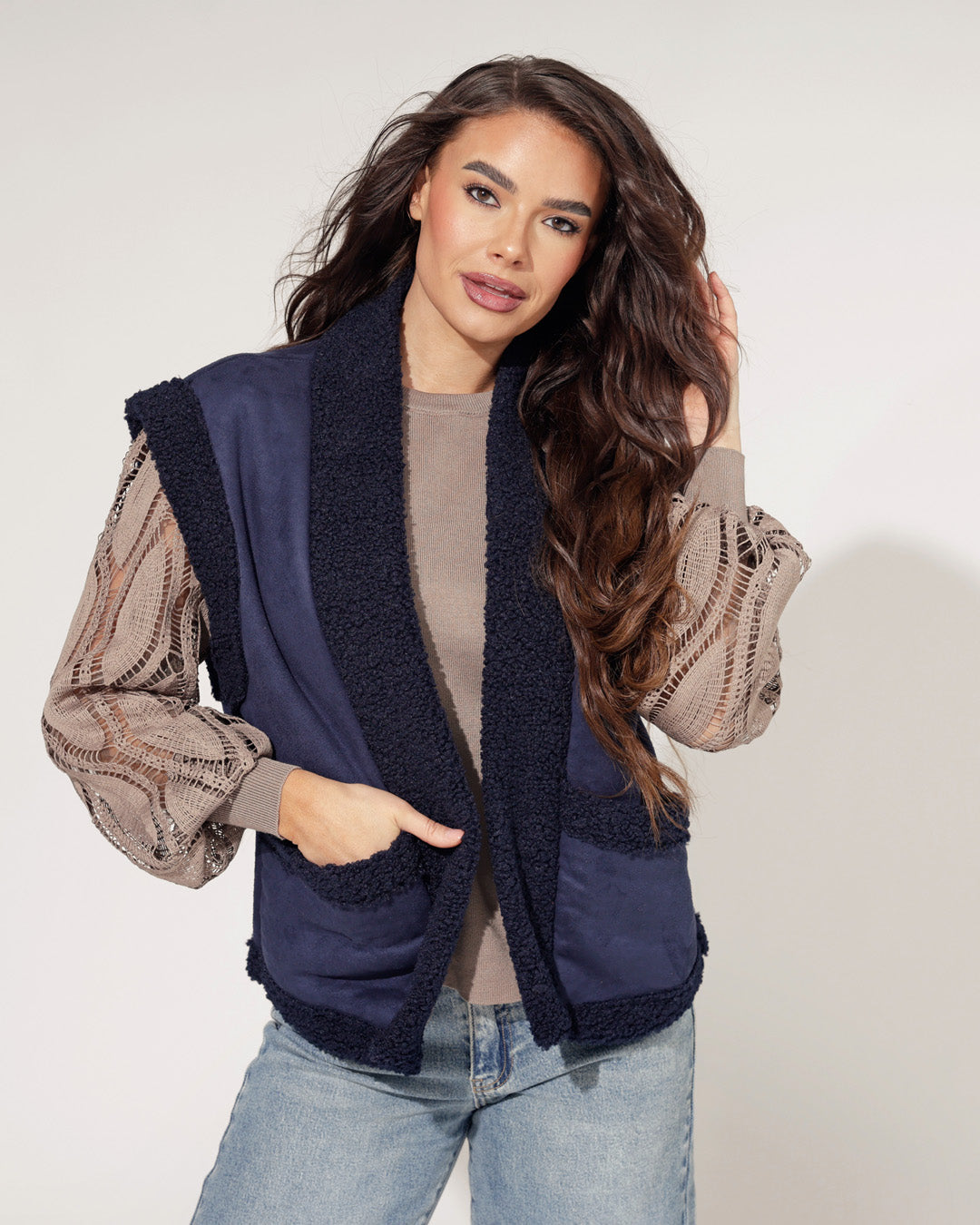 Bontgilet Bibi Donkerblauw
