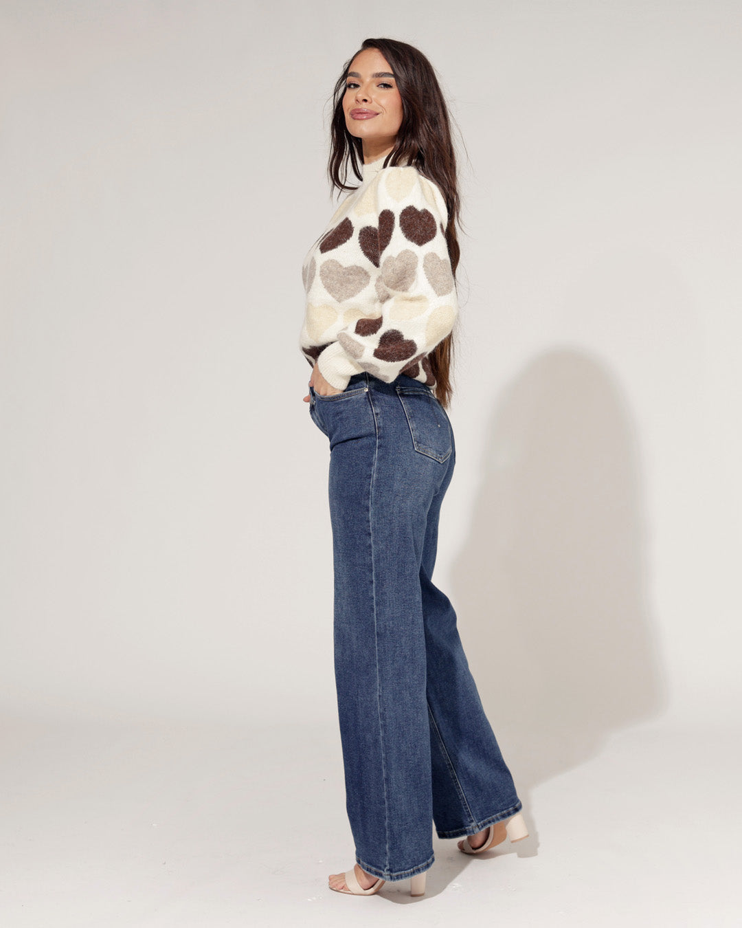 Laulia | Wide leg jeans Saar Donkerblauw