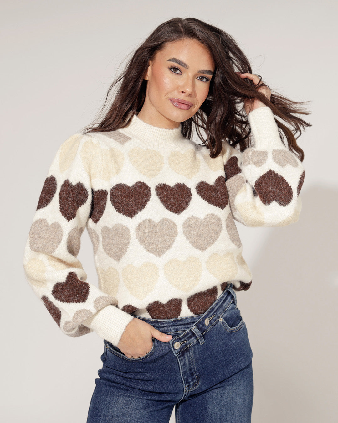 Trui Love story Beige
