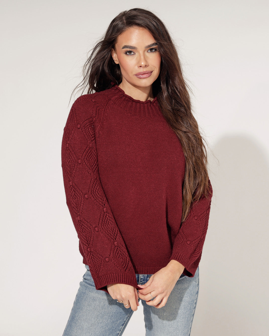 Trui Elvey Bordeaux