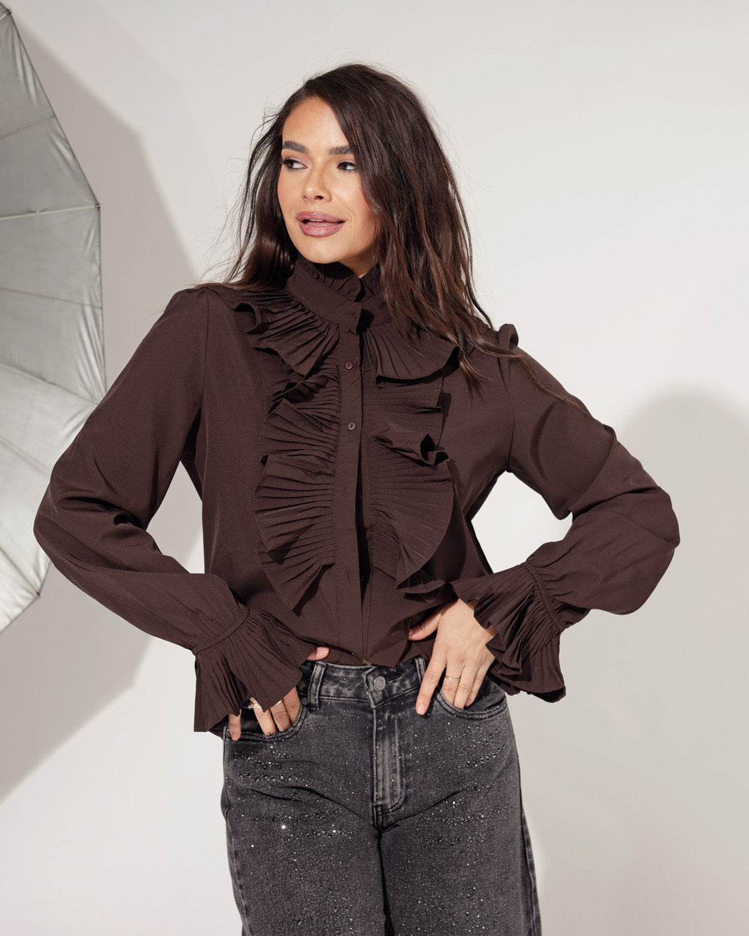 Blouse Mabel Donkerbruin