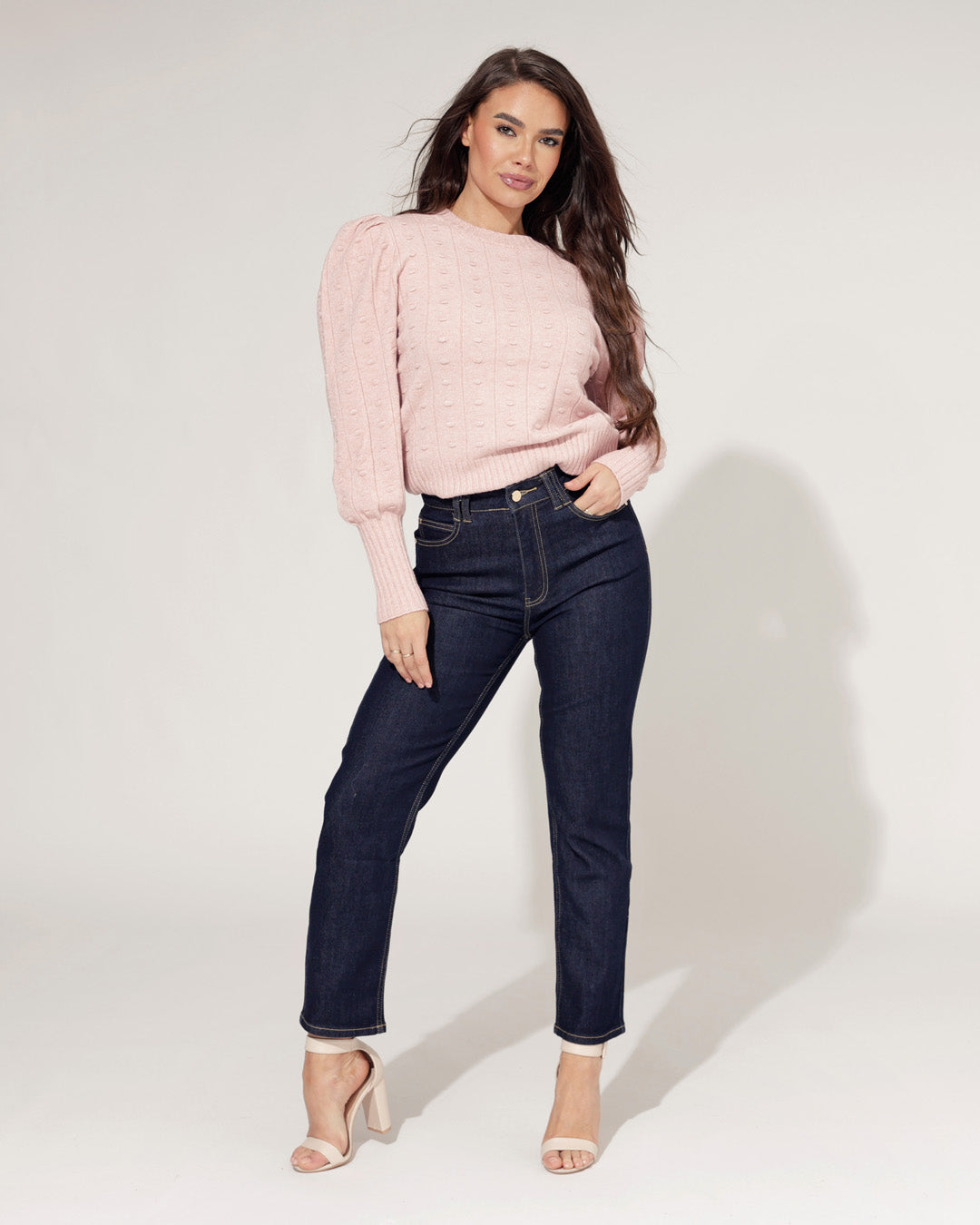 Queen Hearts | Mom jeans Vicky-6 Donkerblauw