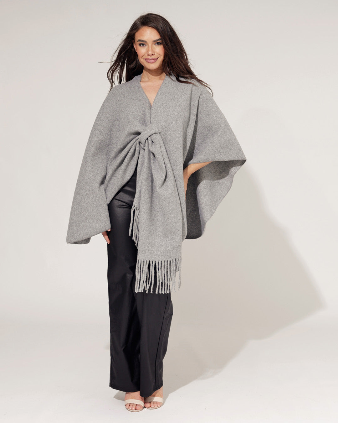 Poncho Zoe Grijs