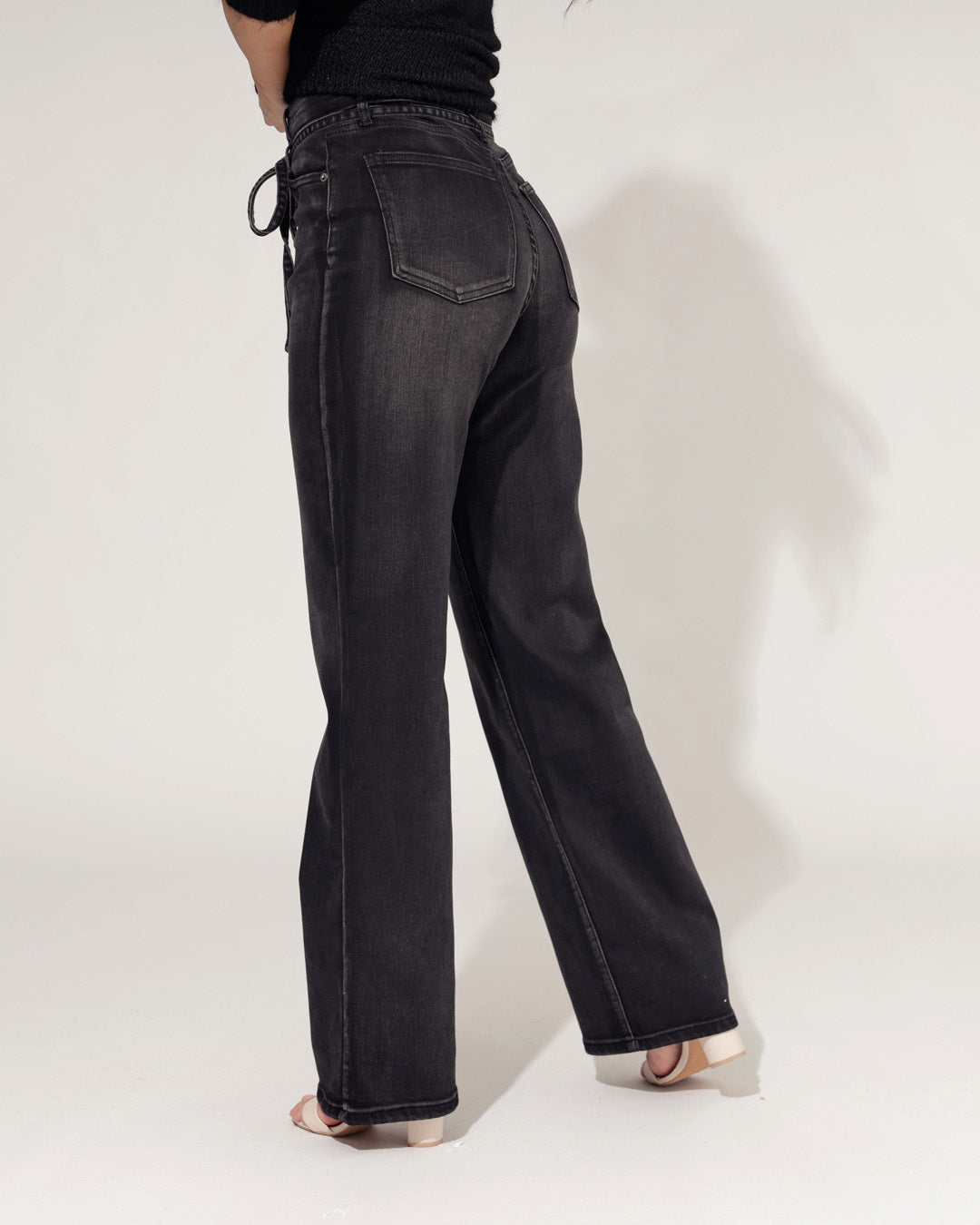 Laulia | Straight jeans Loua-3 Donkergrijs