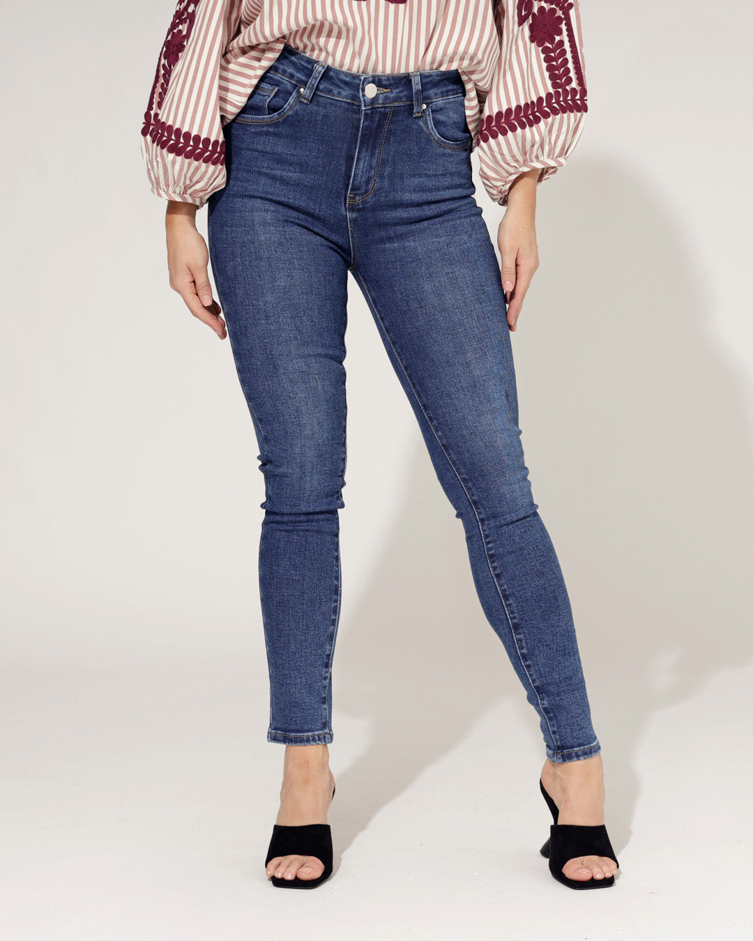 Goodies | Skinny jeans, push up Nore Donkerblauw