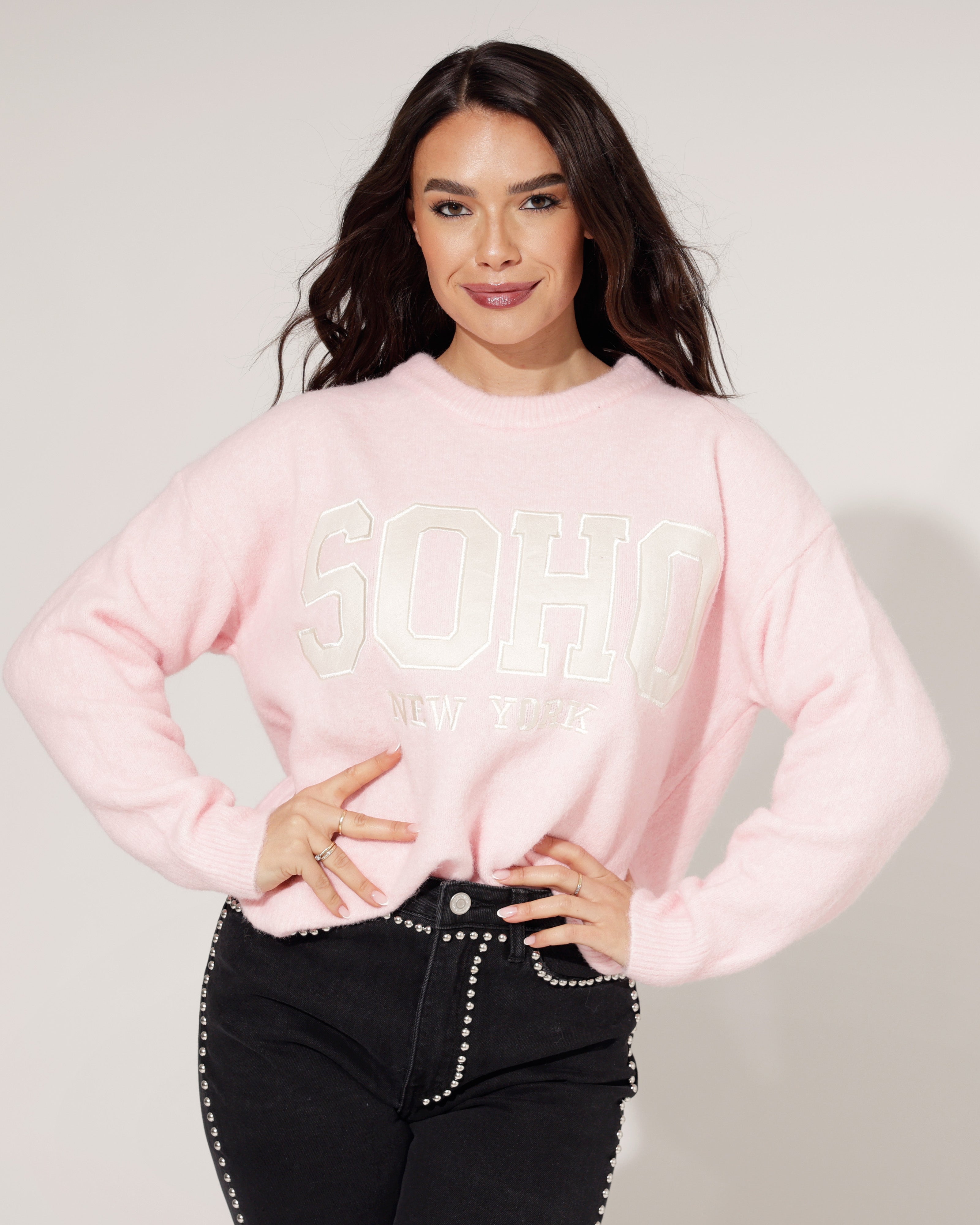 Trui SOHO Lichtroze